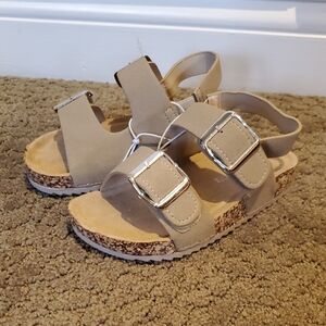 Toddler Boys Girls Falls Creek Faux Birk Sandals Buckles Size 5 7 8 9 Sand NWT